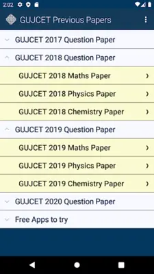 GUJCET Previous Papers android App screenshot 4